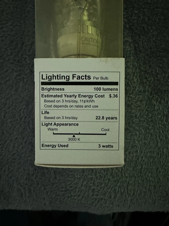 TCP E26 CRYSTAL CUT Dimmable LED Technology 3 Watts #RLDT3W30K2 - Image 3 of 4