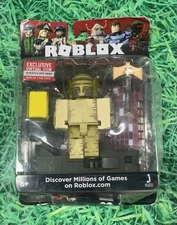B27 Roblox BOOGA BOOGA SHARK RIDER Figure with Virtual Game Code Damaged Package