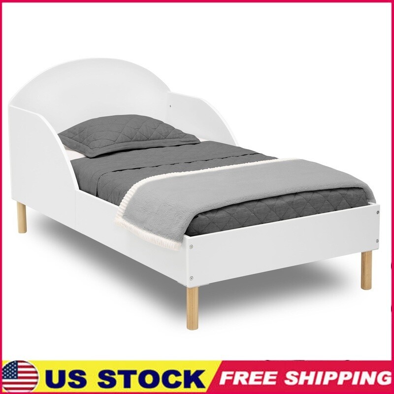 Greenguard Gold Certified Toddler Bed with Custom Wood Legs Modern Safe Indoor Air Design  