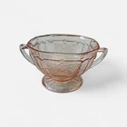 Pink Depression Glass  Footed Open Sugar Mayfair Pink by ANCHOR HOCKING