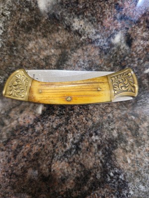 Vintage Parker Imai K-116 Lock Blade Stag RAM Folding BONE HANDLE
