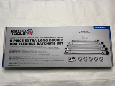 Matco Tools 5pc Extra Long Double Box Flex Ratchet Set 8-19mm SRWFXLM52T