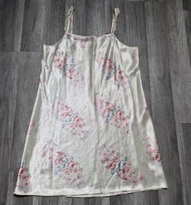 Vintage Victoria s Secret Silk Pink Floral Nightgown Slip Dress Size Large Gown