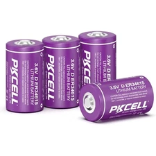 4 Pack ER34615 Lithium Battery 19000mAh ER34615 D Cell 3.6V (Non-Rechargeable)