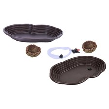 Turtle Water Bowl Reptile Bathing Dish Pool Reptile Food Dish for Semi Aquatic