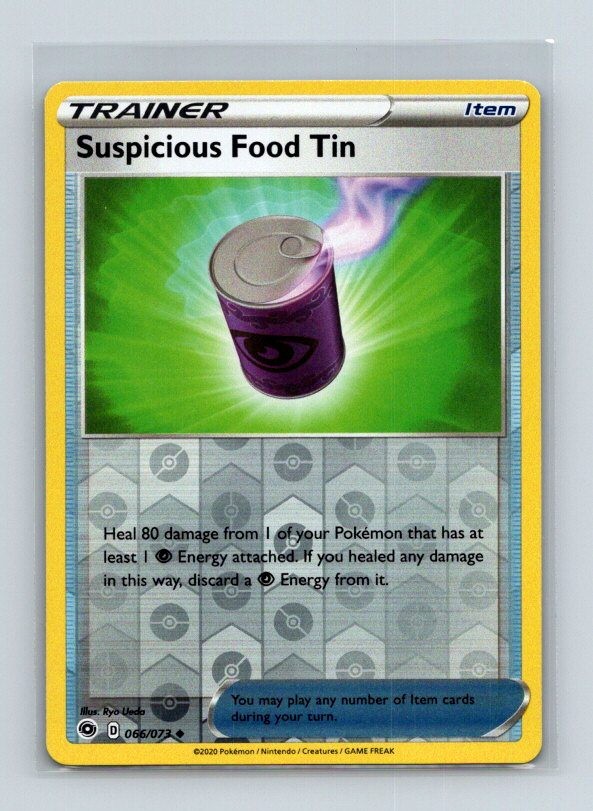 Suspicious Food Tin 66/73 Uncommon Champion's Path Pokemon Reverse Holo Near