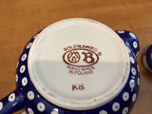Polish Pottery Boleslawiec Small Teapot. Handmade - Picture 4 of 4