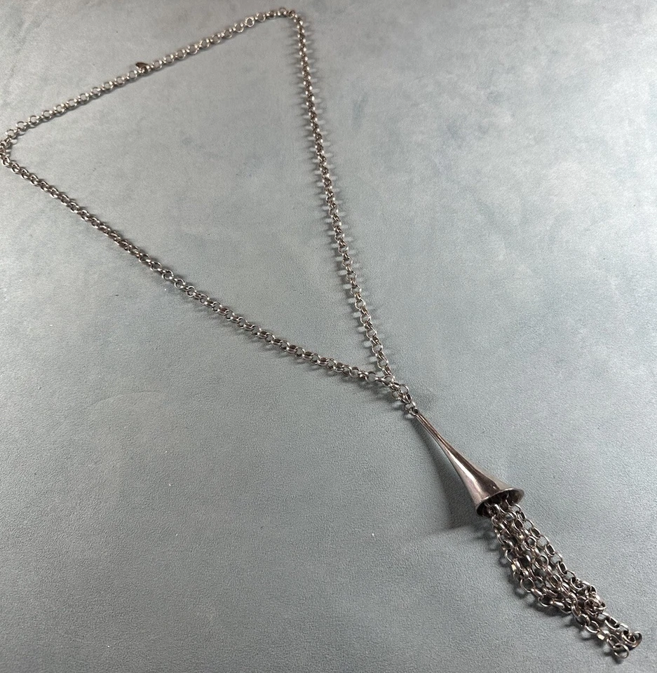 "Collar colgante Robert Lee Morris RLM Studio plata esterlina borla pesada 30""" Foto 2 de 4