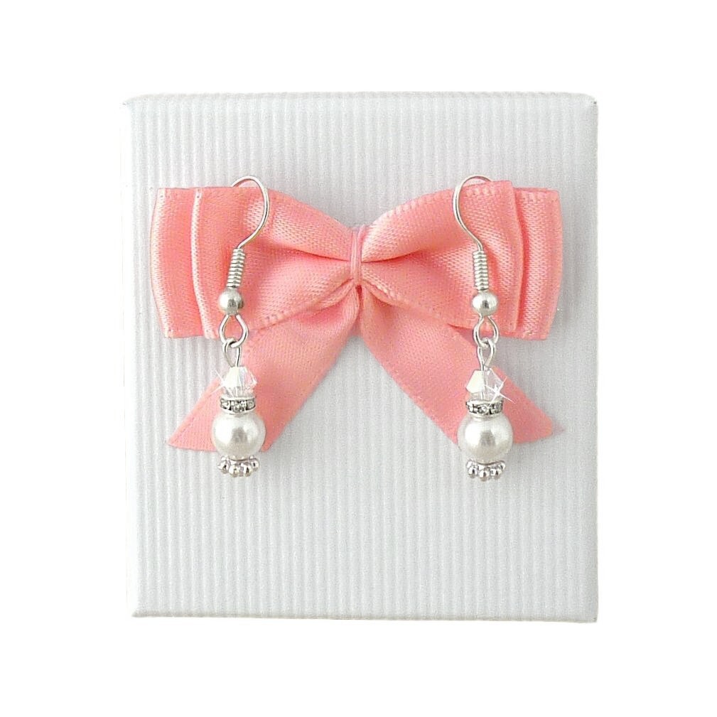 Alta Calidad Perla Pendientes Largos, Damas de Honor, Pareja, Bodas