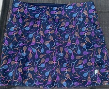 New Prince Tennis Skirt Girls Size Small 8-9 Prince Tennis Racquet Print Skort