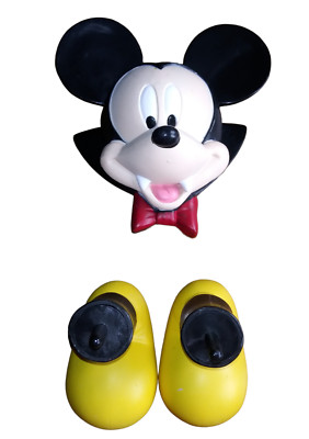 VTG GEMMY Mickey Mouse Dracula Vampire Cake Topper Head and Feet Pumpkin Insert