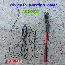 DC 3V-12V 6V 9V Micro Wireless Microphone Audio FM Transmitter Module 88-108MHz