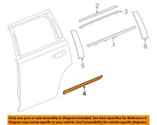 GM OEM 15-20 Tahoe,Yukon Rear Door Exterior Trim-Body Side Mldg 22832438