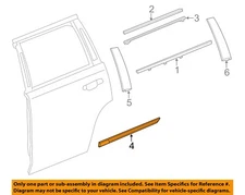 GM OEM 15-20 Tahoe,Yukon Rear Door Exterior Trim-Body Side Mldg 22997638