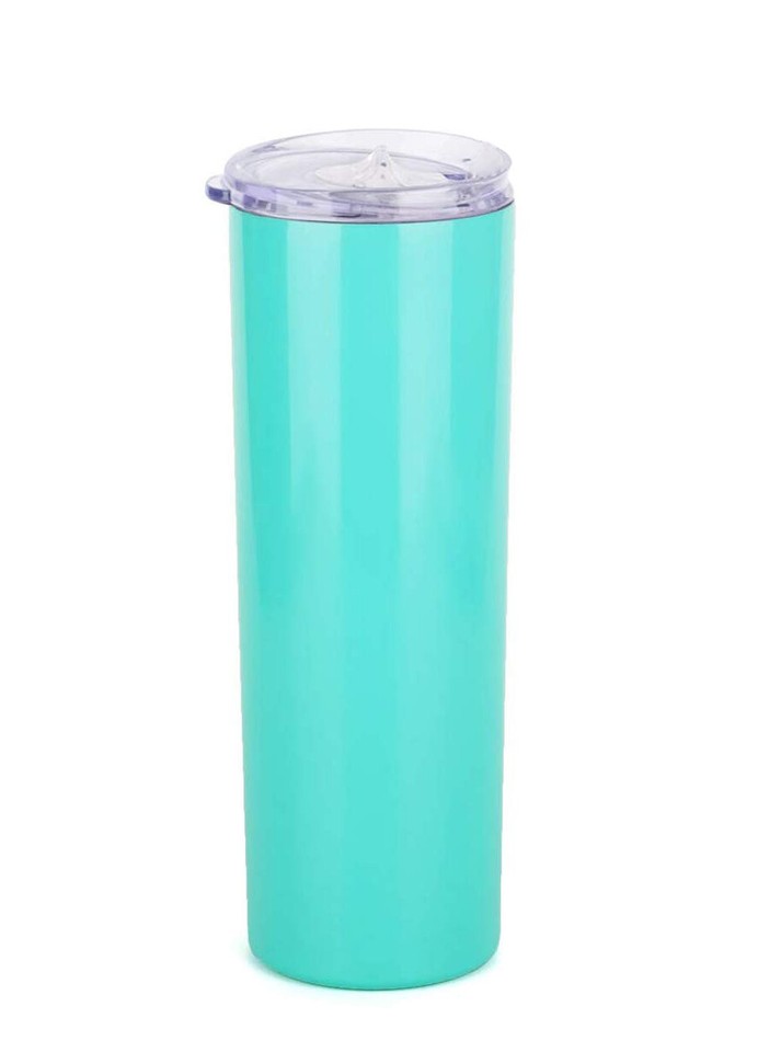 20oz Skinny Stainless Steel Tumbler Slider Lid DoubleWall Vacuum ...
