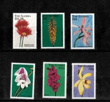 Gambia 1998 - Flowers - Set of 6 Stamps - Scott #2030-5 - MNH