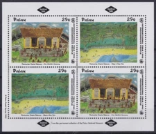 F-EX42198 PALAU MNH 1993 NAIF ART PAINTING CHARLIE GIBBONS.
