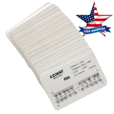 Bracket Azdent Rosso Brackets Ortodontici Standard Roth - 20 Confezioni (20 Pz L'una) Slot .022 Con Ganci 3-4-5 - AZDENT AZDENT .022 Ganci 3-4-5 - Foto 2