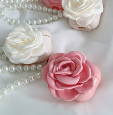 Clearance  AirPods 1 2 Case with Faux Pearl Beaded Bracelet FLOWER GIFT