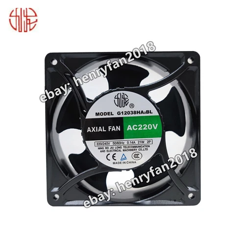 1PCS G12038HA2BL Axial Fan 220/240VAC 0.14A 21W 120*120*38MM 2-Wire Cooling Fan