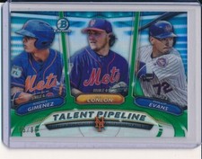 2018 BOWMAN CHROME METS TALENT PIPELINE GREEN REFRACTOR /99 GIMENEZ CONLON EVANS