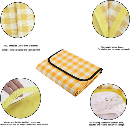 Extra Large Waterproof Picnic Blanket SandFree Mat Camping Beach Outdoor 200cm - Picture 26 of 29