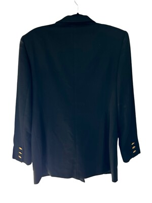 合*3様 最高級　ESCADA×PIACENZAカシミヤ100%黒 チェスターコ Piacenza Escada Vintage Black Blazer Coat Lapin Rabbit Wool