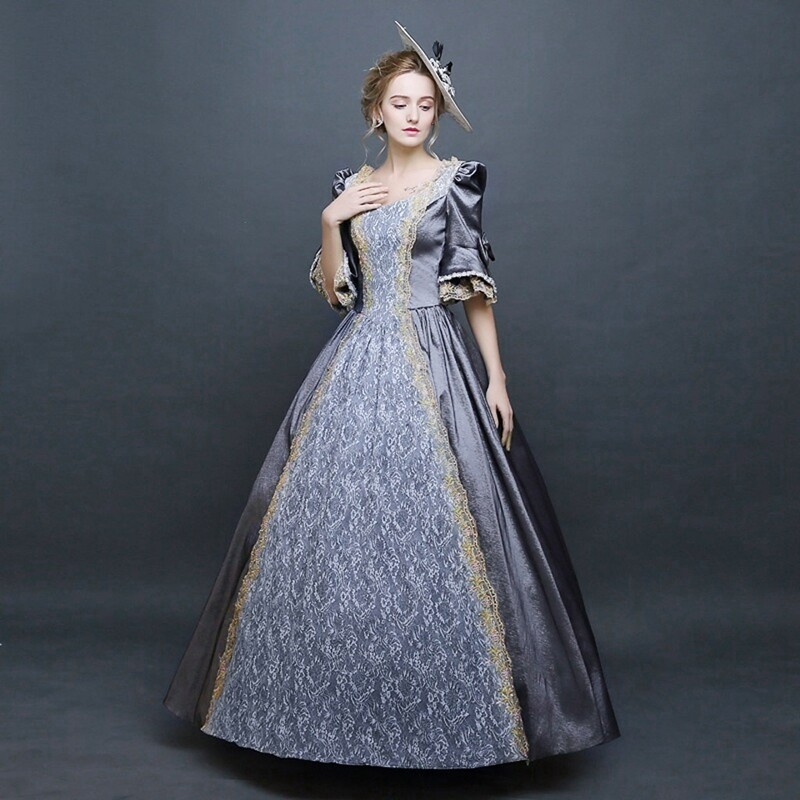 Women Vintage Fancy Dress Gowns Renaissance Medieval Victorian Cosplay ...
