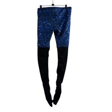 ALO YOGA Blue Kaleidoscope Goddess Ribbed Warmer Leggings Women's Size Small