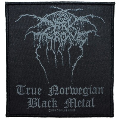 Darkthrone True Norweigan Black Metal - Woven Sew On Patch 4'' x 4.25''