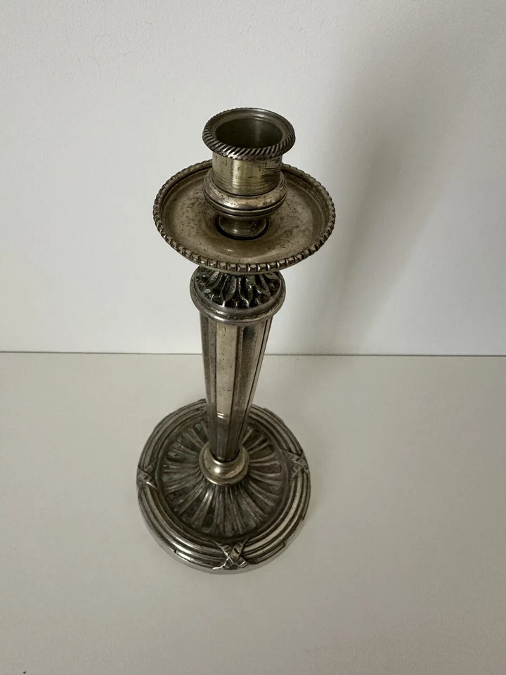 Chandelier Bronze Argenté Ancien 1kg180 - Photo 2/4