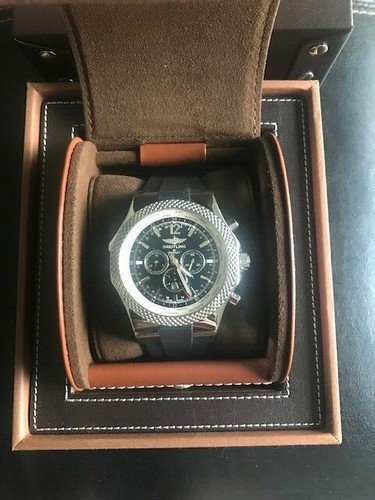 Breitling Bentley GMT Men's Black/Steel Watch - A47362 | eBay