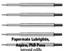 5 Ricariche Intrepid Per Penna Papermate Lubriglide - Punta Media Flusso Impeccabile