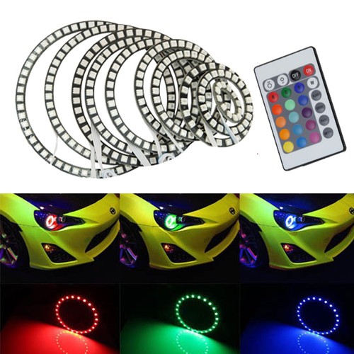 Various Size RGB Color IR Remote Control Led 5050-SMD Angel Eyes Halo ...