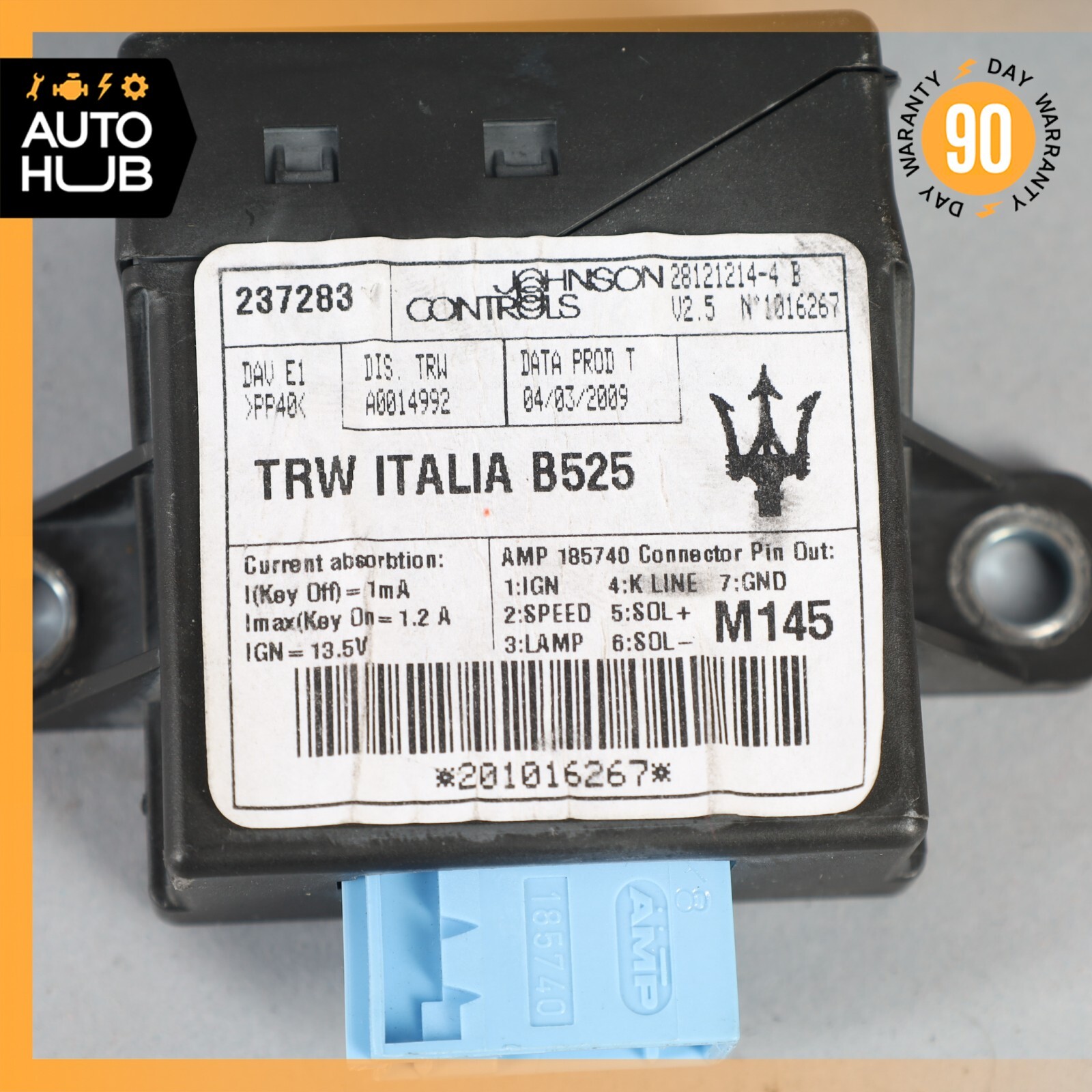 08-19 Maserati GranTurismo M145 Power Steering Chassis Control Module Unit OEM