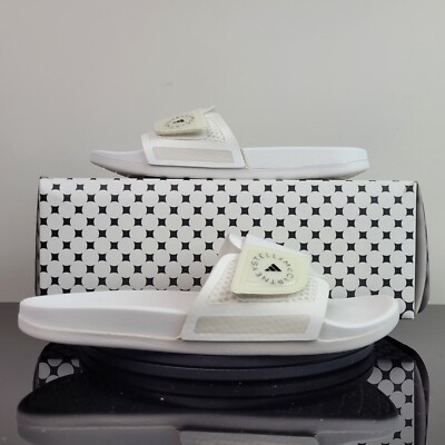 adidas by Stella McCartney Slides aSMC White Sandals Shoes HP3200 Women's Sz 9