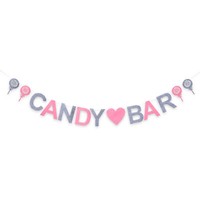 Candybar Filz Girlande Banner FüR Jga Hochzeit Geburtstag Party Deko Rosa Grau