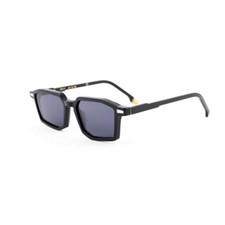 Sunglasses Kyme Javier col 01 49 18 145 Black Grey lens Made In Italy
