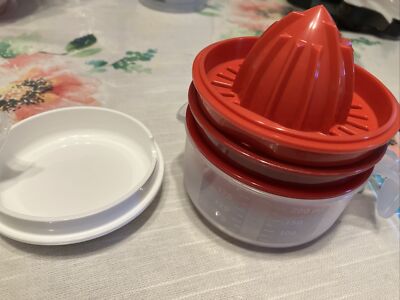 Tupperware All-in-One Juicer/Grater/Egg Separator Measuring Cup Cooks Maid Set