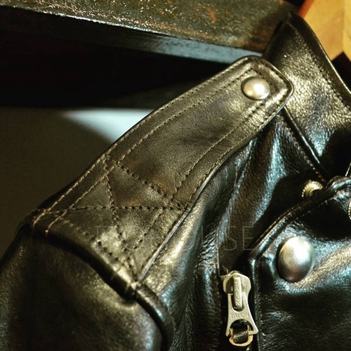 ITOHOUSE Heavyweight Horsehide CENTENELA J-31 Biker Jacket - Picture 11 of 11