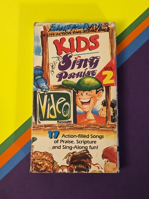 Kids Sing Praise Vol. 2 (1989 Brentwood VHS) Live Action Praise Scripture Songs 