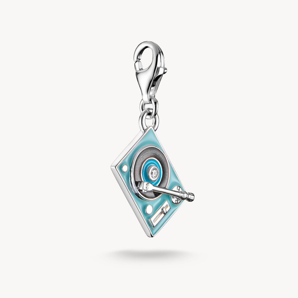 Thomas Sabo Charm AnhäNger Plattenspieler Sterlingsilber WeißEr Stein 2217-041-7-image