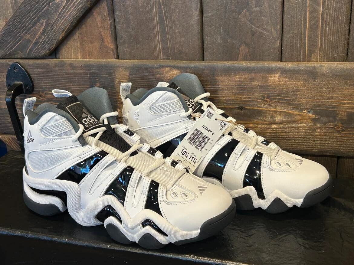adidas Crazy 8 Shoes Cloud White unisex Size 10.5 NIB #15f adidas Crazy 8 Shoes Cloud White unisex Size 10.5 NIB #15f