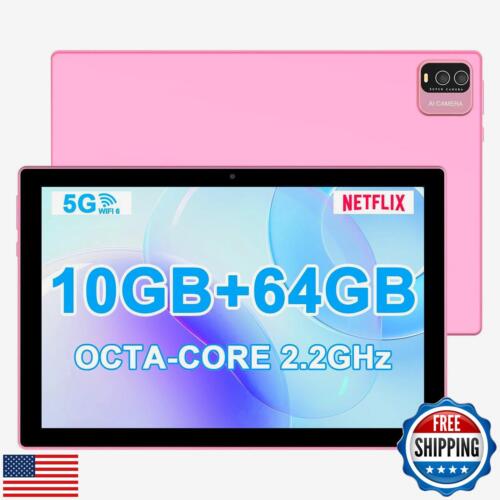 YQSAVIOR Tablet 10 inch Android 13.0, RAM 10(4+6Expand) GB +64GB ROM+1TB Expa