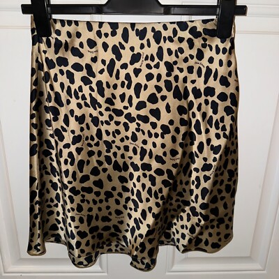 From Future. Leopard Print Silk Mini Skirt. EU Size 38. New
