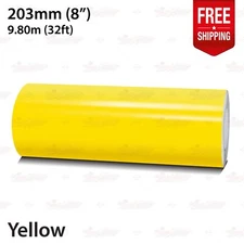 YELLOW 8" 203mm Roll PIN STRIPE Car Striping Trim Line TAPE Decal Vinyl Sticker
