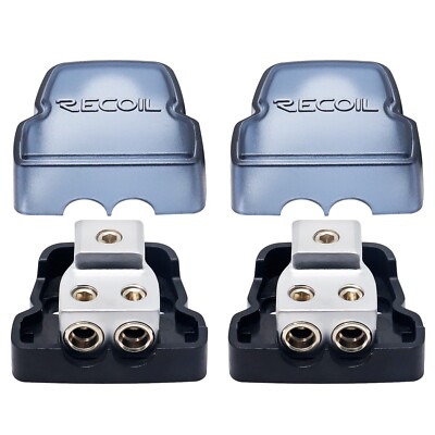 Recoil DB12P 2 Way Power Distribution Block 1 X 0/2/4 Gauge In 2 X 4/8 Gauge Out