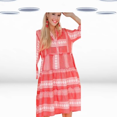 Ex Joop & Gypsy Women's Mediterranean Dress in Red (Defect)