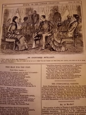 Sa25 Ephemera 1882 Punschkarikatur ein überbesteuerter Intellekt neues Regiment 