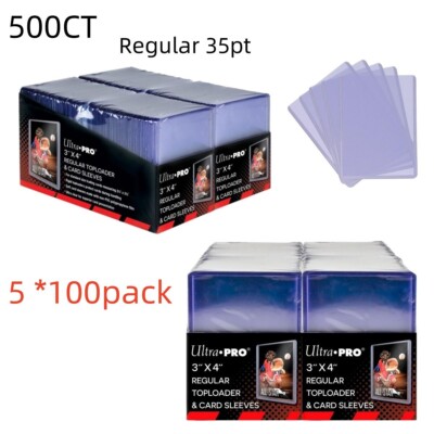 500ct Ultra PRO 3'' x 4'' Regular Toploader & Free Soft Sleeves - 5 * 100 Pack